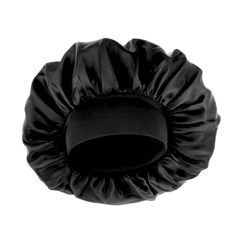 (Free 🎁) Black Satin Sleep Cap