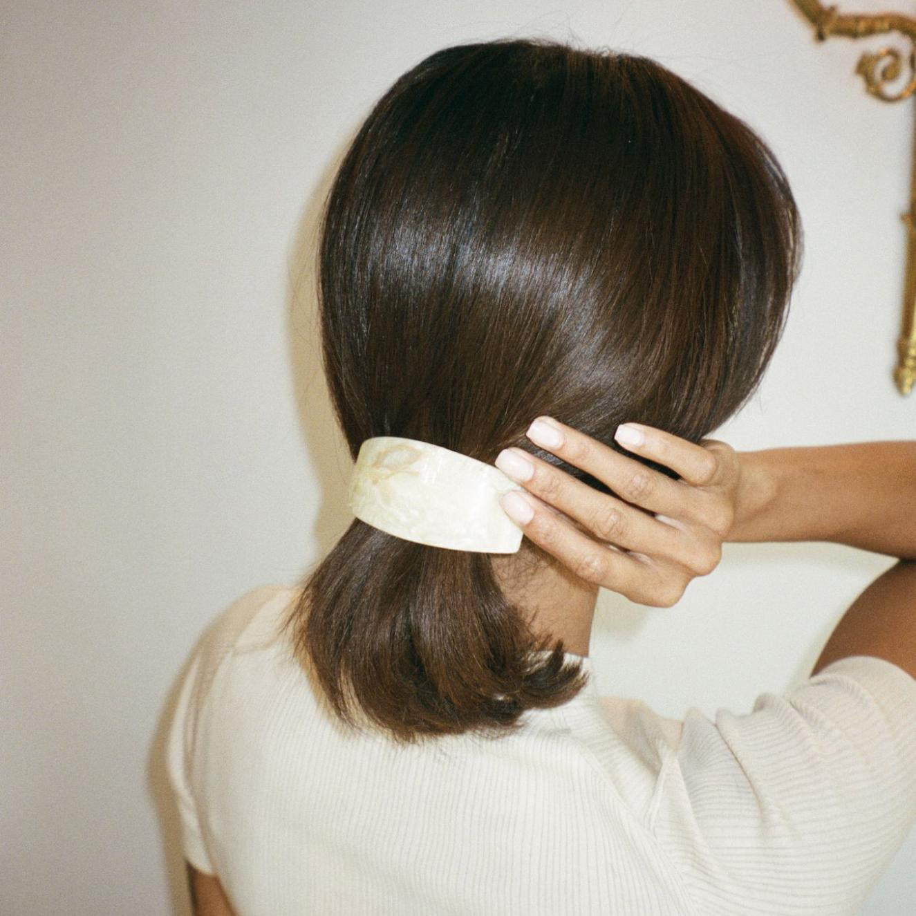 Ponytail Barrette in Chantilly