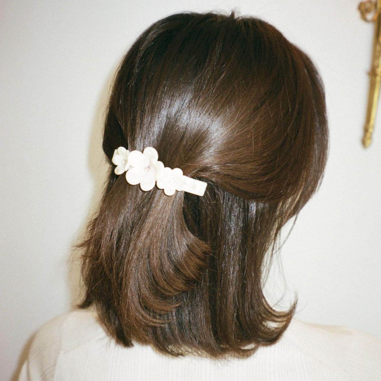 Ponytail Barrette in Chantilly Bloom